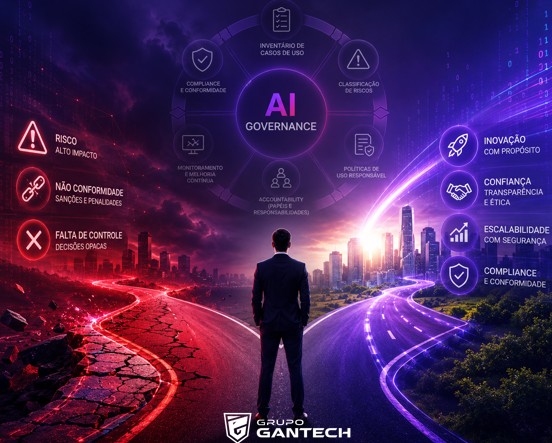 Implementar IA vai muito além da tecnologia. É preciso estabelecer uma estrutura sólida de governança que permita identificar, classificar e gerenciar riscos ao longo de todo o ciclo de vida dos casos de uso.